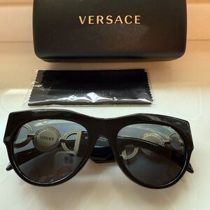 Versace Glossy Black Sunglasses